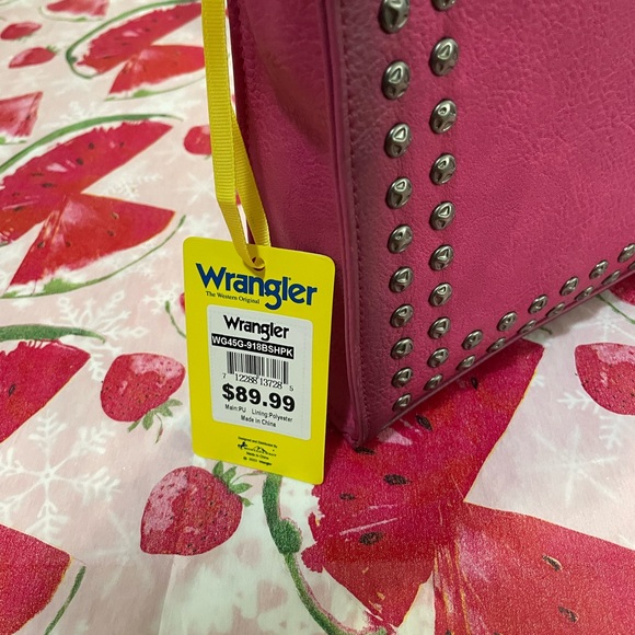 NWT Wrangler Pink Studded Crossbody Bag - Picture 2 of 8